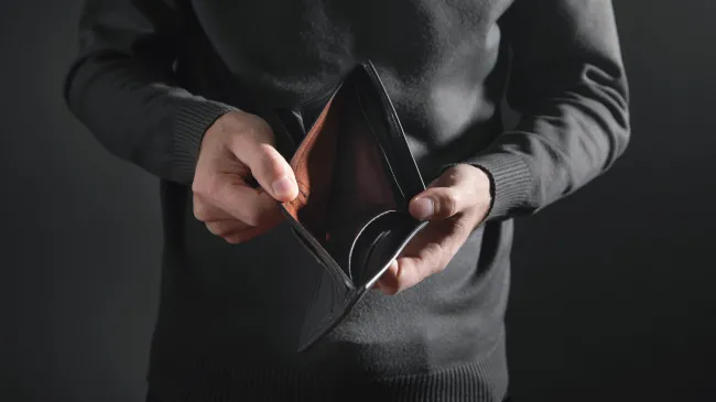 Empty wallet